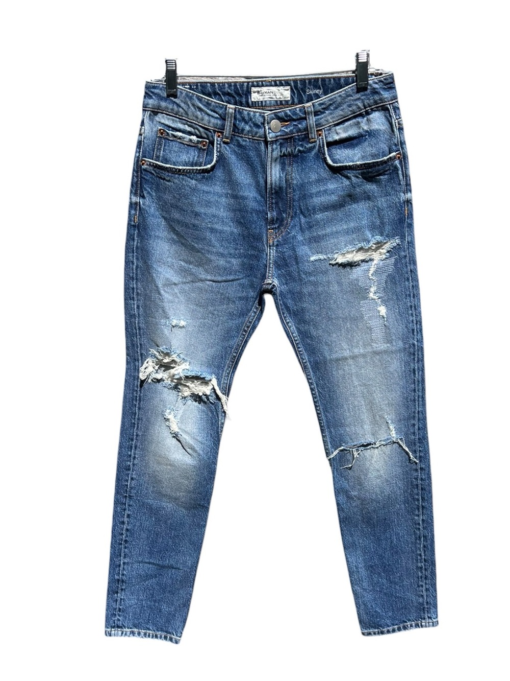 🌻NEW FP Baykan Denim Distressed Skinny Jeans Ripped Stretch Slim Fit Size 29
